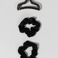 Мягкие бигуди &laquo;Волшебный локон&raquo;, 4 предмета: бигуди, резинки 2 шт., крабик, чёрные