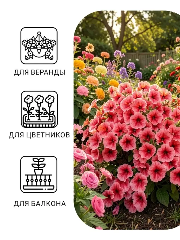 Семена цветов Петуния &laquo;Опера суприм Респберри&raquo;, 5 шт., &laquo;Агросидстрейд&raquo;