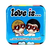 LOVE IS освежающие конфеты в форме сердца со вкусом мяты 12х12х20 г LOVE IS освежающие конфеты в форме сердца со вкусом мяты 12х12х20 г