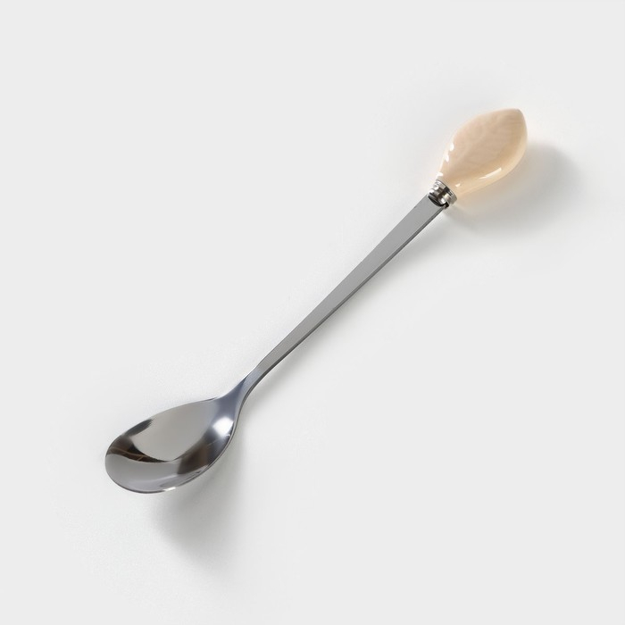 Чайная пара керамическая «Листочек», 3 предмета: чашка 320 мл, блюдце 25,5×16 см, ложка, цвет жёлтый Чайная пара керамическая «Листочек», 3 предмета: чашка 320 мл, блюдце 25,5×16 см, ложка, цвет жёлтый