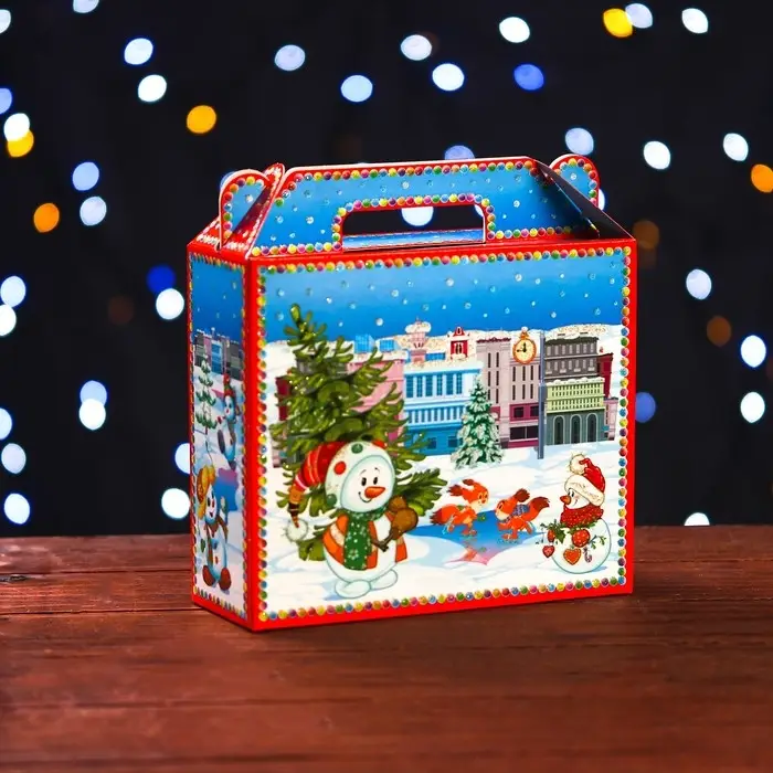 Подарочная коробка «Снеговики» 17.3×6.5×15 см Подарочная коробка «Снеговики» 17.3×6.5×15 см