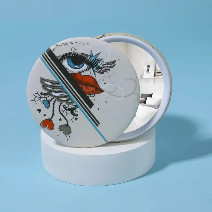 Зеркало карманное «Взгляд», d 7 см, рисунок МИКС Зеркало карманное «Взгляд», d 7 см, рисунок МИКС