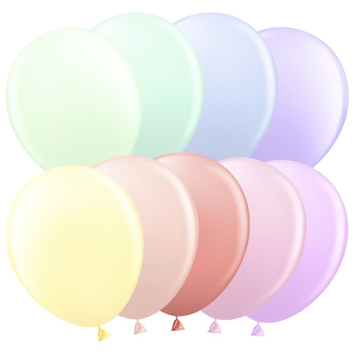 Шар латексный 10 Шар латексный 10", макарунс, набор 100 шт., МИКС