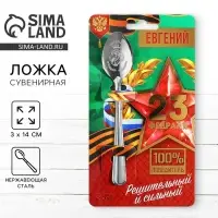 Ложка чайная именная &laquo;Евгений&raquo;, h=14 см