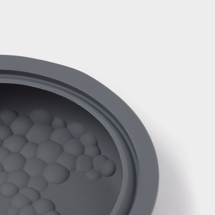 Форма для выпечки и муссовых десертов Доляна «Воздушность», силикон, 18,5х4,5 см, внутр. d=17 см, серая Форма для выпечки и муссовых десертов Доляна «Воздушность», силикон, 18,5х4,5 см, внутр. d=17 см, серая