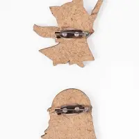 Значки деревянные, неразлучники &laquo;Наша дружба это магия&raquo;, 2 шт., 8&times;12 см