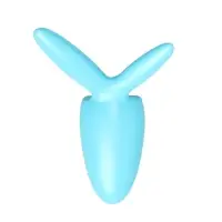 Крючок мебельный CAPPIO RABBIT, двухрожковый, цвет голубой