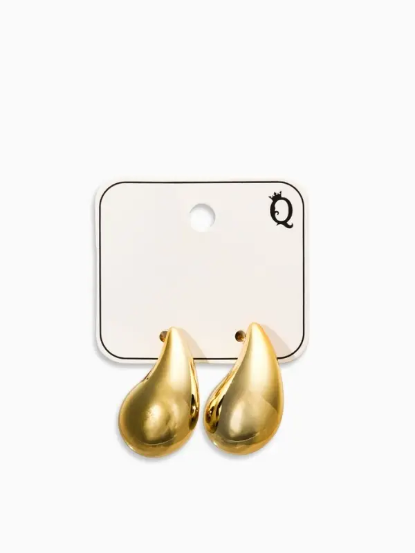 Серьги Серьги "Капли Бо" двойные, цвет серебристо-золотой