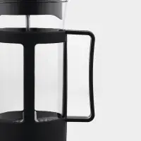 Чайник заварочный френч-пресс Доляна &laquo;Классика&raquo;, 350 мл, стекло, чёрный