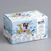 Гирлянда &laquo;Нить&raquo; 4 м с насадками &laquo;Шарик сетка&raquo;, IP20, прозрачная нить, 20 LED, свечение тёплое белое, 8 режимов, 220 В