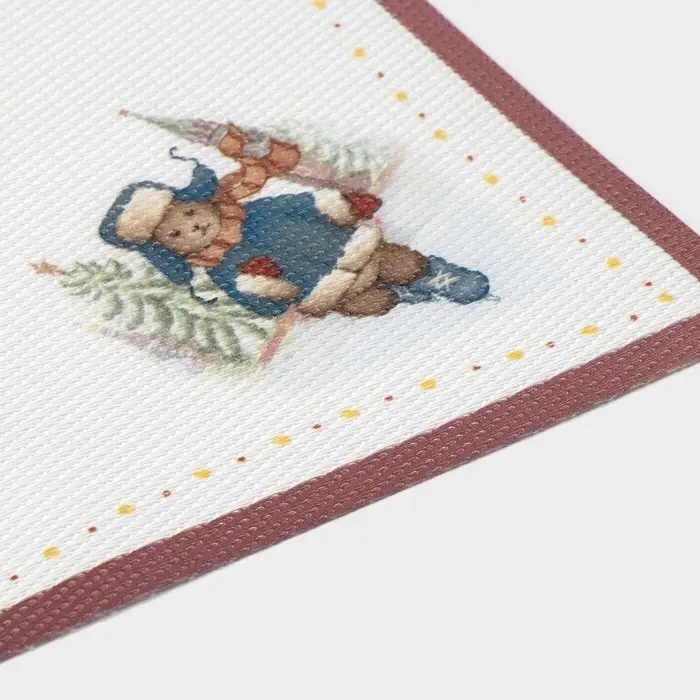 Салфетки сервировочные Доляна &laquo;Московский мишка&raquo;, 4 шт., новогодние, 45&times;30 см