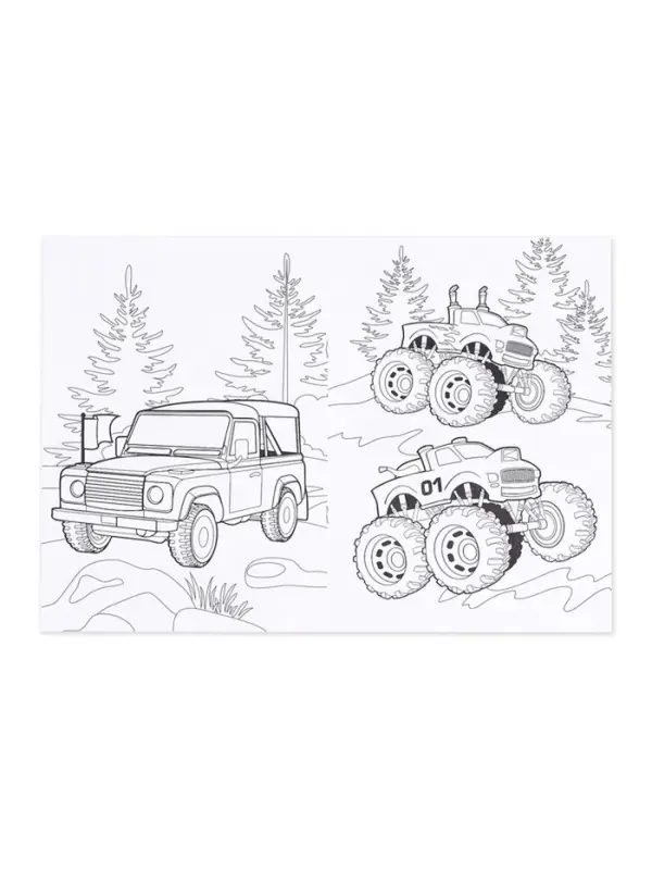 Раскраска для мальчиков &laquo;На виражах&raquo;, А4