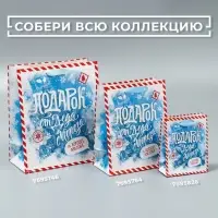 Пакет подарочный новогодний ламинированный &laquo;Подарок от Деда Мороза&raquo;, ML 23&times;27&times;11.5 см