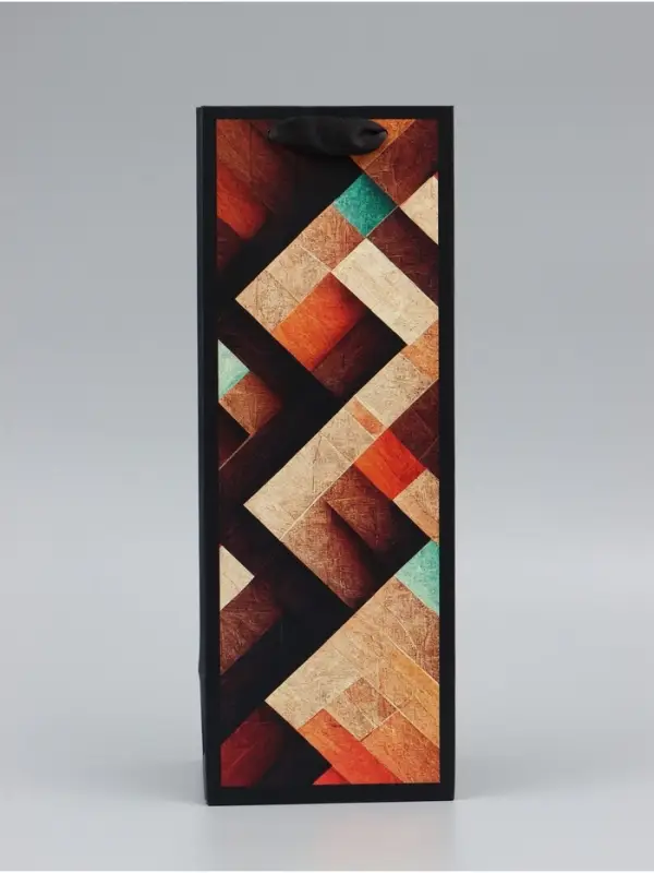 Пакет ламинированный под бутылку &laquo;Абстракция&raquo;, 13&times;36&times;10 см