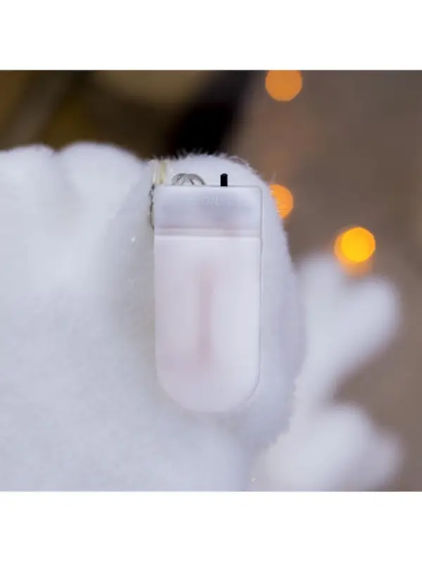 Светодиодная фигура &laquo;Олень&raquo; 20&times;25&times;12 см, флок, от батареек, свечение тёплое белое