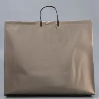 Пакет подарочный ПВХ, серый матовый, пластиковая ручка, 50&times;42&times;12 см