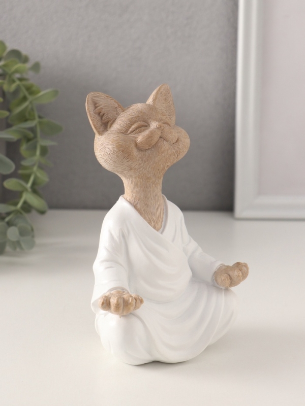 Сувенир полистоун Сувенир полистоун "Кот дзен" 10х6,5х15 см