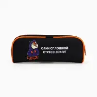 Пенал школьный, текстиль, 8&times;21&times;4 см&laquo;Тигр&raquo;