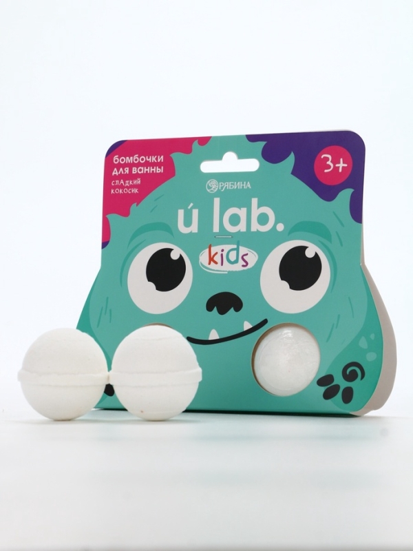 Бомбочки для ванны Бомбочки для ванны "Монстрики", 2 x 40 г, аромат сладкий кокосик