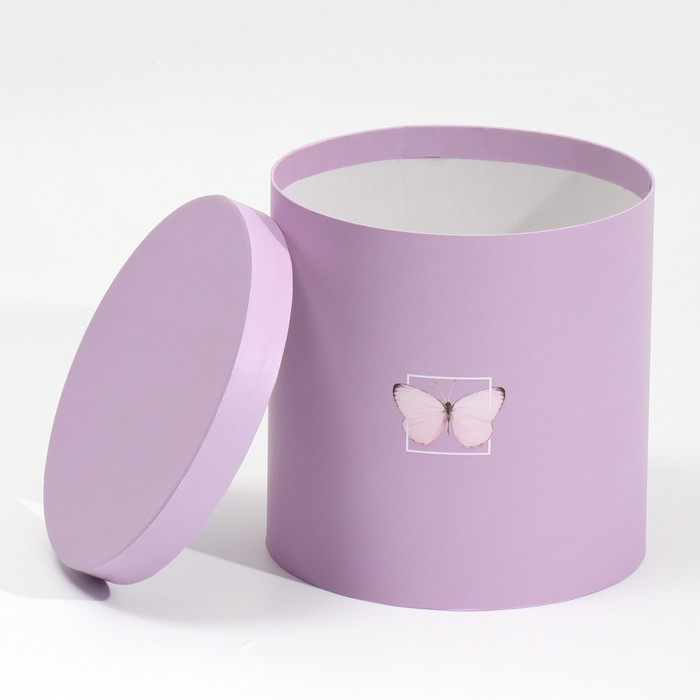 Набор круглых коробок 5 в 1, упаковка подарочная, «Бабочки», 23 х 23 х 25 ‒ 15 х 15 х 15 см