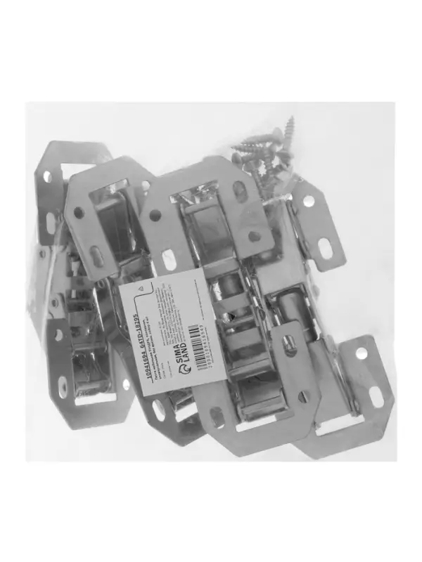 Петля мебельная ТУНДРА, накладная, универсальная, без врезки, набор 4 шт.