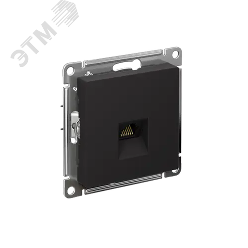 ATLASDESIGN РОЗЕТКА компьютерная RJ45, кат. 6A, механизм, КАРБОН