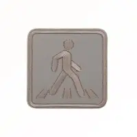 Светоотражающая термонаклейка &laquo;Пешеходный переход&raquo;, 6.2&times;6.2 см, цвет серый, цена за 1 штуку