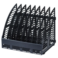 Лоток вертикальный Attache 320мм, 8 отделений сборный черный 2С73