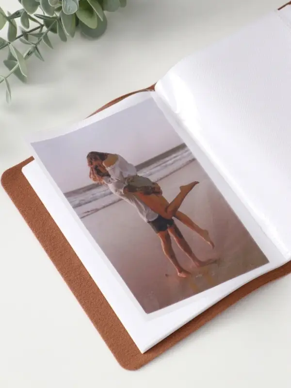 Фотоальбом из кожзама “ Счастливые моменты” коричневый, 12,5 х 17 см