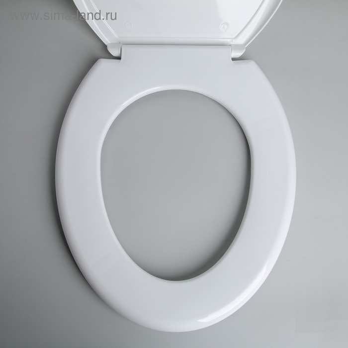 Сиденье для унитаза с крышкой Росспласт «Лотос», 45 х 37 см, цвет белый Сиденье для унитаза с крышкой Росспласт «Лотос», 45 х 37 см, цвет белый