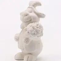 Фигурка декоративная &laquo;Баран с букетом&raquo;, неокрашенная, 9&times;5&times;4 см, белая