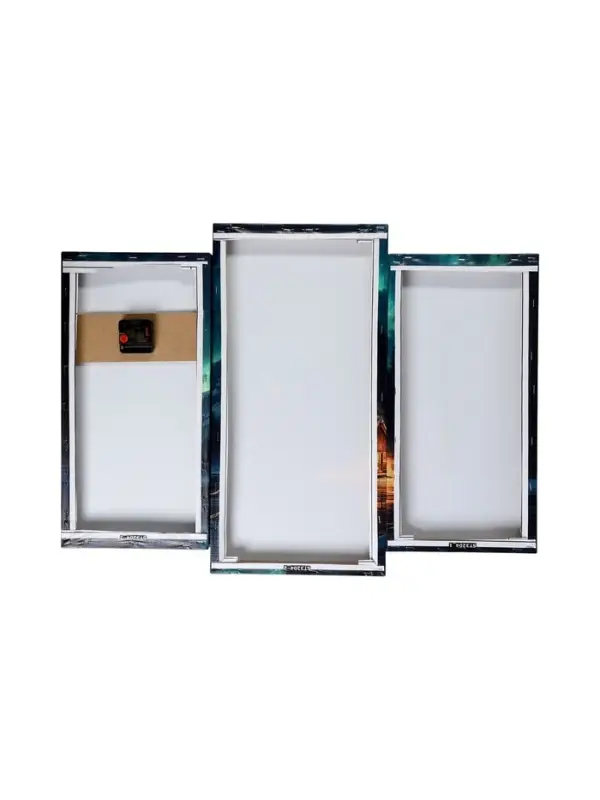Часы-картина настенные, модульные &laquo;Северное сияние&raquo;, бесшумные, 58&times;78 см, триптих