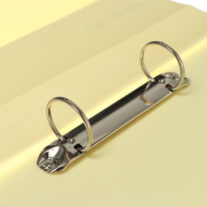 Папка на 2 кольцах А4, Calligrata, 40 мм, 700 мкм, карман на торце, желтая ваниль Папка на 2 кольцах А4, Calligrata, 40 мм, 700 мкм, карман на торце, желтая ваниль