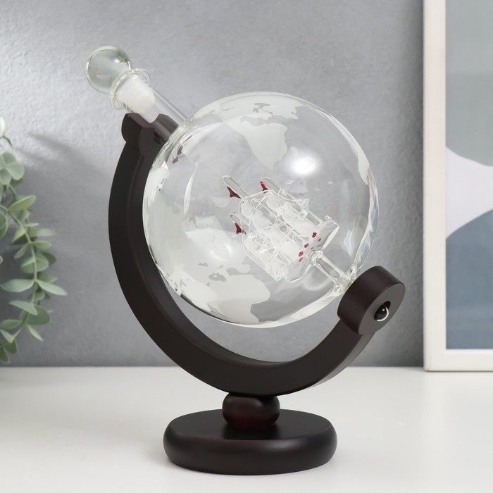 Сувенирный графин  Сувенирный графин "Корабль в шаре" 800 мл 27х16,5х36 см