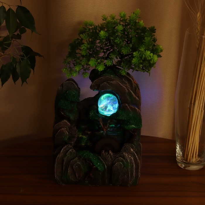 Фонтан Фонтан "Каменное местечко под деревом" 29х16 см (с подсветкой)