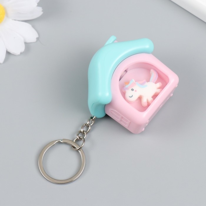 Фонарик свет на кольце  Фонарик свет на кольце "Сказка в домике" МИКС 3,5х4,3х4,2 см