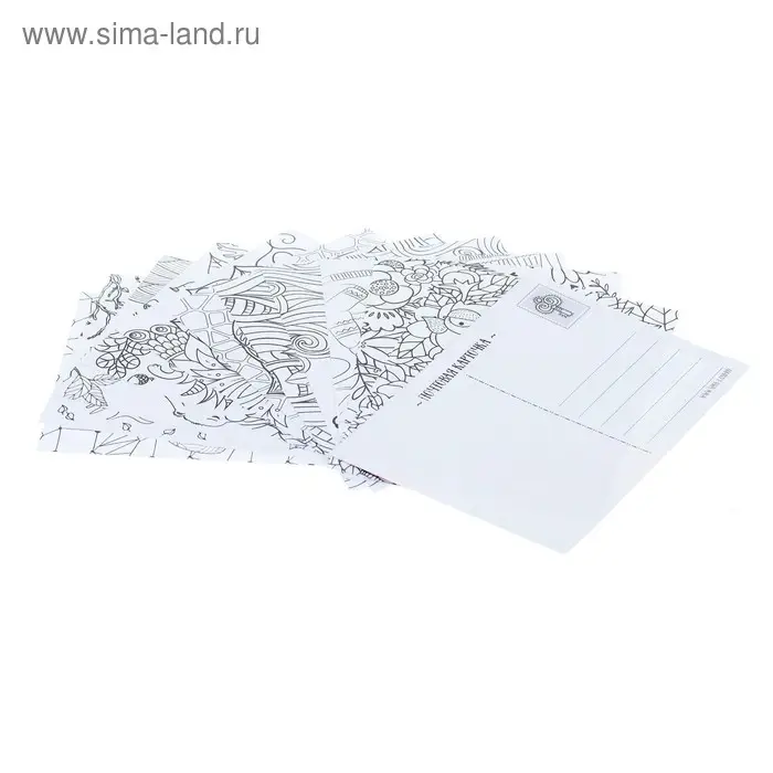 Раскраска - антистресс, открытки «Таинственный мир зверей» А6 Раскраска - антистресс, открытки «Таинственный мир зверей» А6