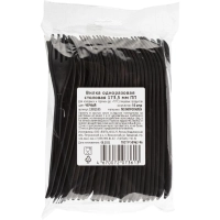 Вилка одноразовая столовая 173,5мм, черная, ПП,  50шт/уп(4032)