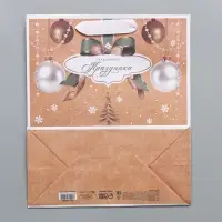 Пакет подарочный новогодний крафтовый «Дарю тебе», ML 23 х 27 х 11.5 см Пакет подарочный новогодний крафтовый «Дарю тебе», ML 23 х 27 х 11.5 см