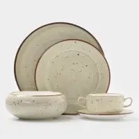 Тарелка Magistro Mediterana, d=21 см, фарфор, бежевая