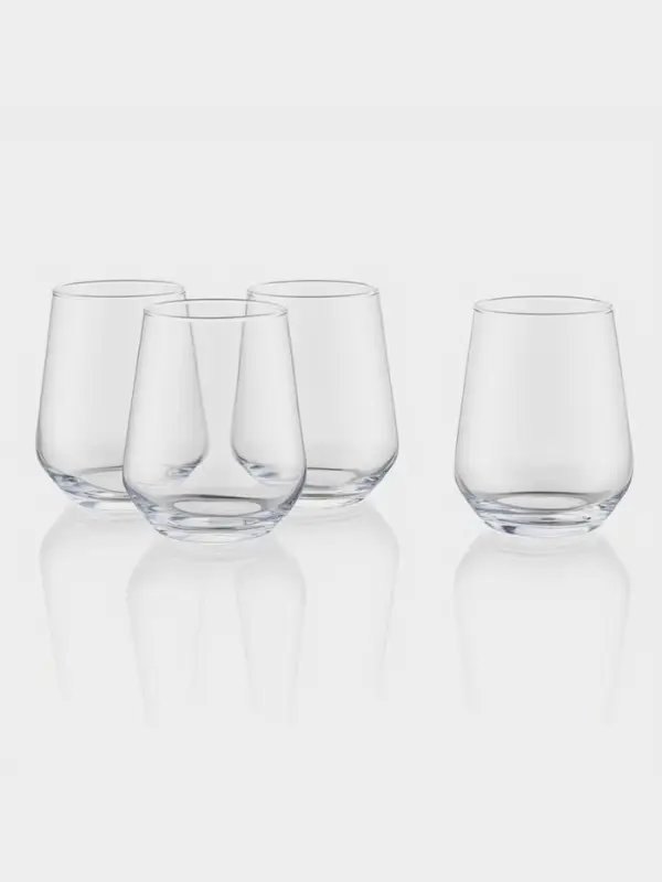 Набор стаканов Paşabah&ccedil;e Allegra, 425 мл, 4 шт., стекло, прозрачный