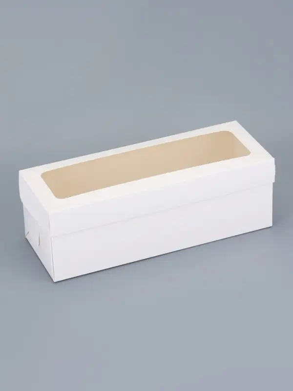 Коробка под рулет белая, с ПВХ окном, 30&times;11&times;10 см