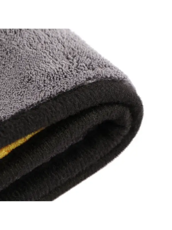 Тряпка для мытья автомобиля CARTAGE, микрофибра, 800 г/м&sup2;, 30&times;40 cм, желто-серая