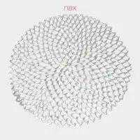 Салфетки сервировочные на стол Доляна &laquo;Лея&raquo;, d=38 см, 4 шт., серебряные