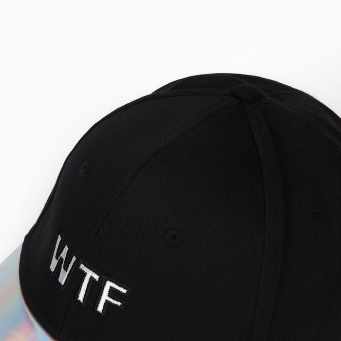 Кепка женская WTF, цвет чёрный, р-р 56