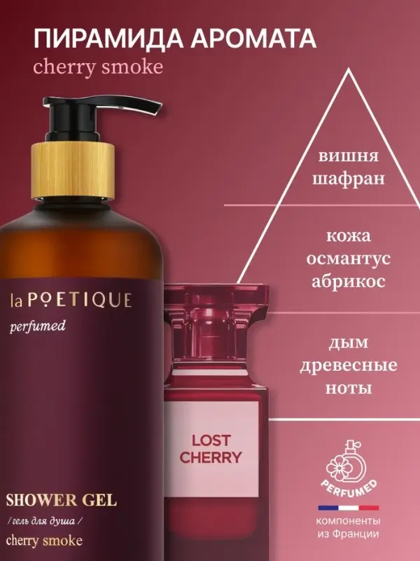 Гель для душа парфюмированный, аромат Lost cherry, 500 мл, laPOETIQUE