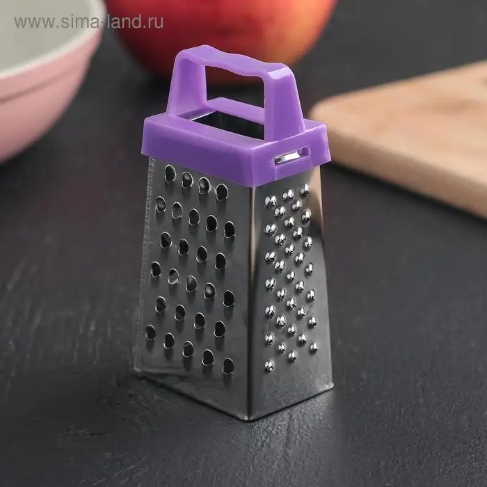 Тёрка четырёхгранная Доляна «Мини», 3.5×6.5×3 см, для корицы и шоколада, МИКС