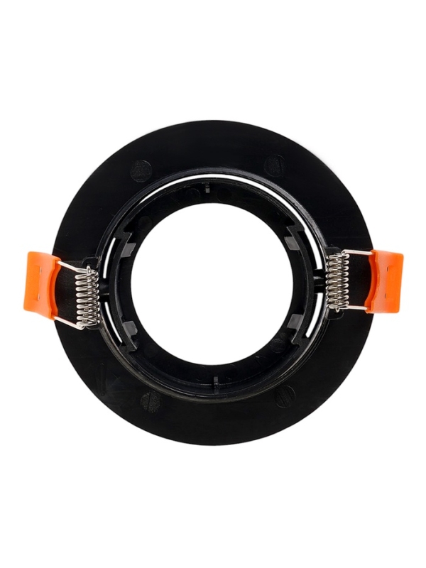 Светильник встраиваемый, поворотный, под лампу MR16, круг, пластик, черный Светильник встраиваемый, поворотный, под лампу MR16, круг, пластик, черный