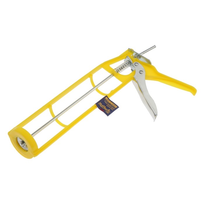 Пистолет для герметика ТУНДРА, пластиковый скелетный корпус, круглый шток, 225 мм Пистолет для герметика ТУНДРА, пластиковый скелетный корпус, круглый шток, 225 мм