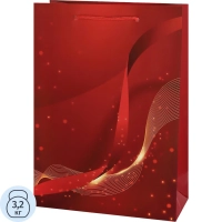 Пакет подарочный с мат.лам.22х31х10см ML Красная абстракция,190гППК-2761
